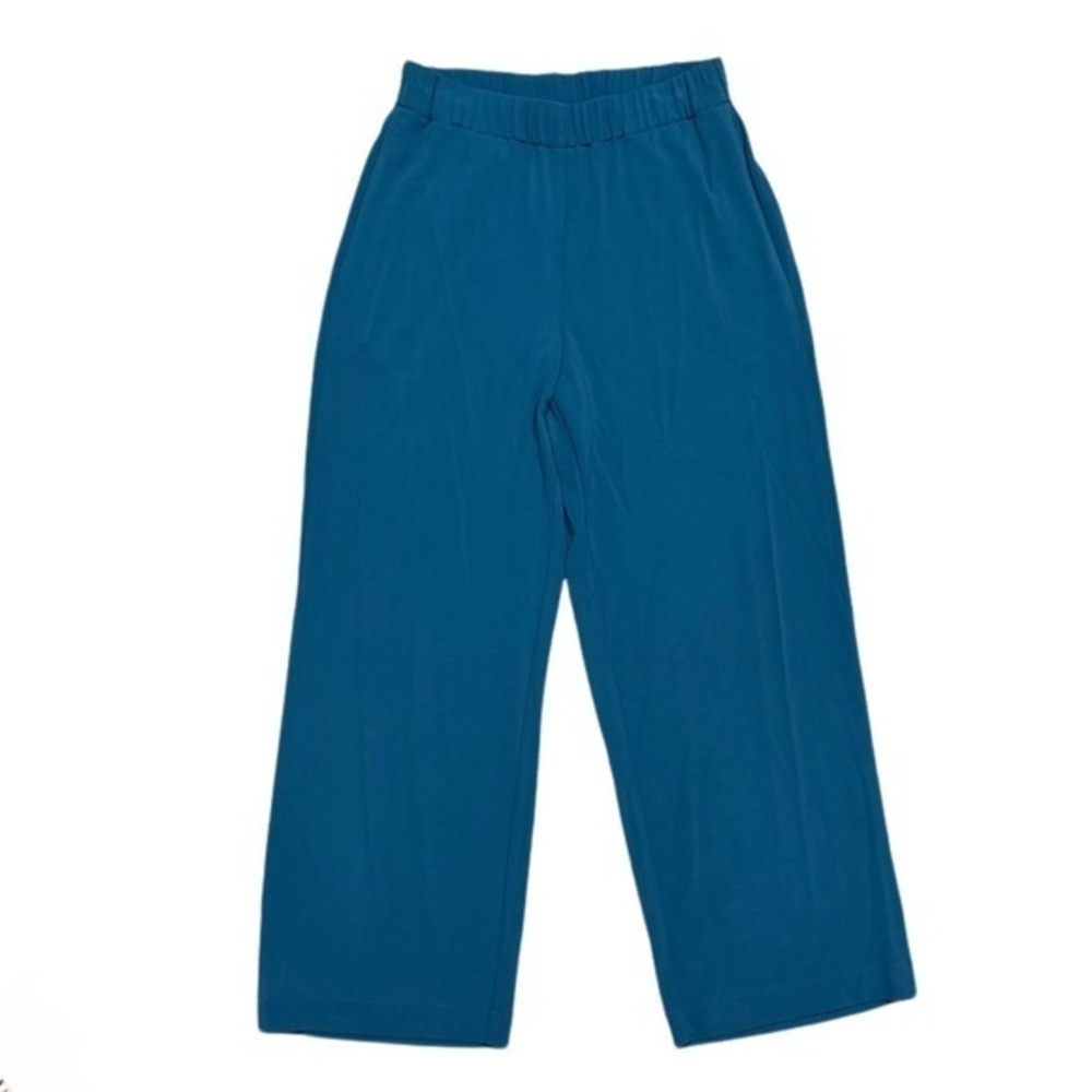 Lafayette 148 New York Teal‎ Riverside Pull On Ankle Pants Teal Size XXS